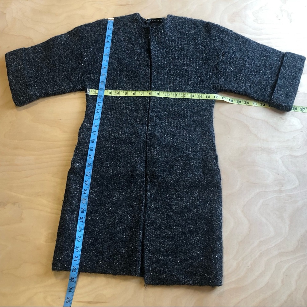 Ralph Lauren Winter Cardigan Sweater Black Wool Alpaca Cashmere Womens Sz S. - Picture 9 of 10